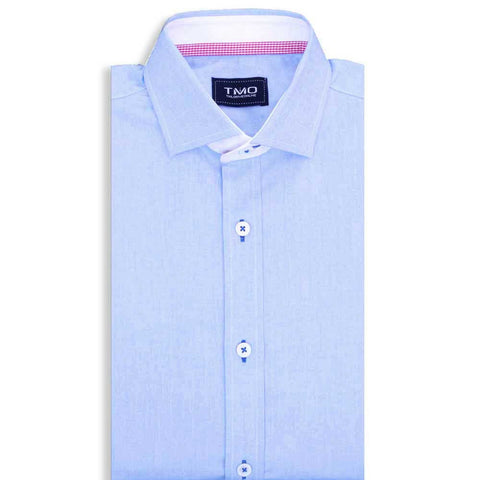 Shirt - Light blue with small red contrast