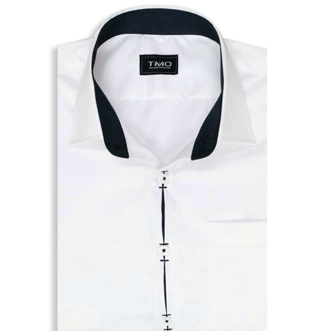 Shirt - White with custom hugo placket