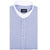 Shirt - Fine Blue Check with Mandarin Collar