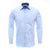 Shirt - Plain blue with blue contrast