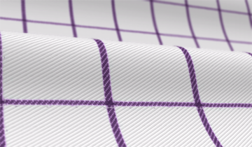 White with Violet Grid Pattern