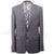 Business Suit - Charcoal black with brown checkered