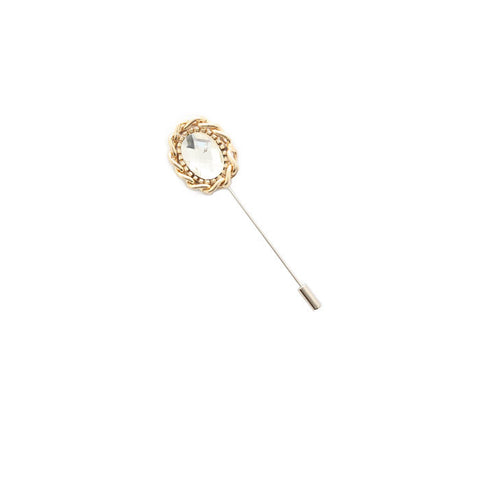 Lapel Pin - Diamond with Gold Frame