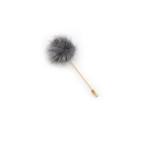 Lapel Pin - Black Feather Ball